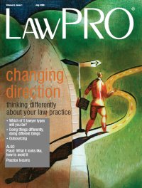 LAWPRO Magazine Cover - Changing Practice Direction