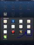 Screenshot of Research Folder on my iPad showing icon for customized HTML research page